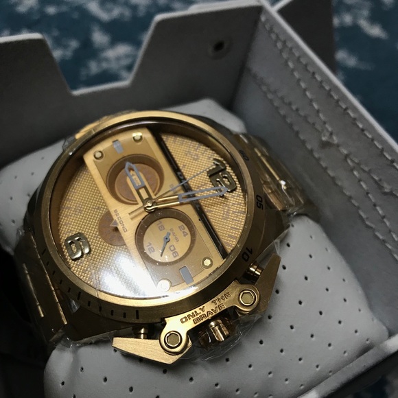 Diesel men’s chronograph gold watch DZ4377 NWT - Picture 2 of 7
